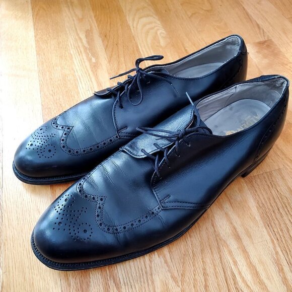 Alden Perforated WingTip Leather Oxfords Dress Shoes XLNT condition!  11 Narrow - Picture 1 of 8